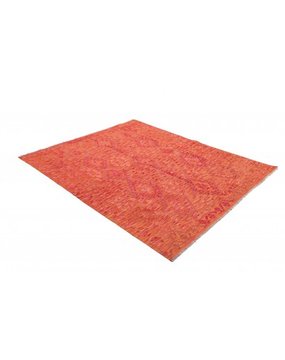 Tappeto Kilim Afghanistan rosso giallo 157x195
