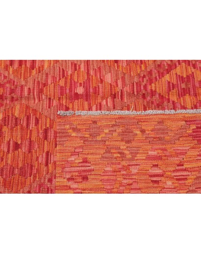 Tappeto Kilim Afghanistan rosso giallo 157x195