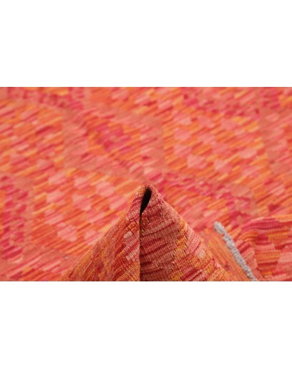 Tappeto Kilim Afghanistan rosso giallo 157x195