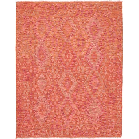 Tappeto Kilim Afghanistan rosso arancione 153x198