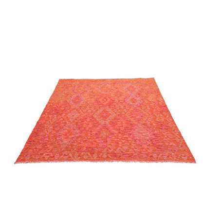 Tappeto Kilim Afghanistan rosso arancione 153x198