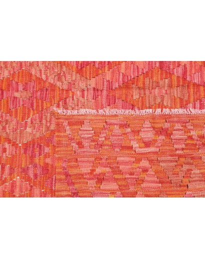 Tappeto Kilim Afghanistan rosso arancione 153x198