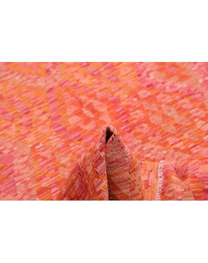 Tappeto Kilim Afghanistan rosso arancione 153x198