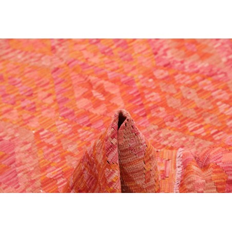 Tappeto Kilim Afghanistan rosso arancione 153x198