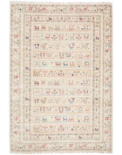Tappeto Rubin Pakistan bianco azzurro 206x295