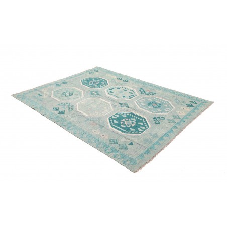 Tappeto Kilim Afghanistan beige blu 156x205