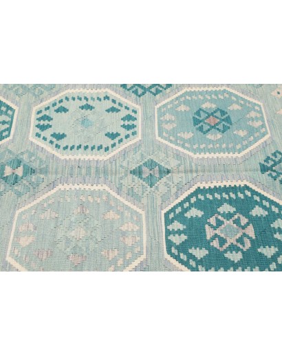 Tappeto Kilim Afghanistan beige blu 156x205