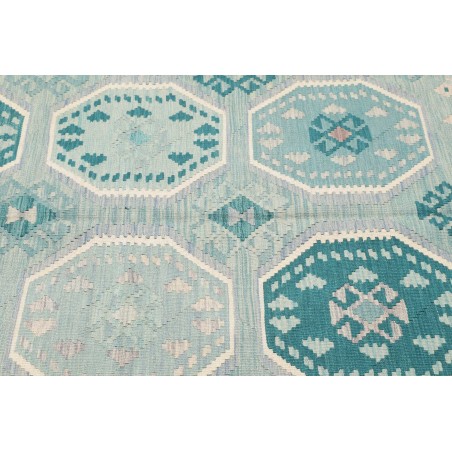 Tappeto Kilim Afghanistan beige blu 156x205