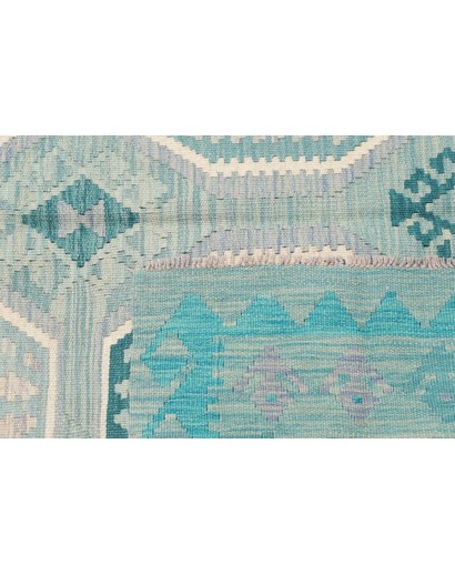 Tappeto Kilim Afghanistan beige blu 156x205