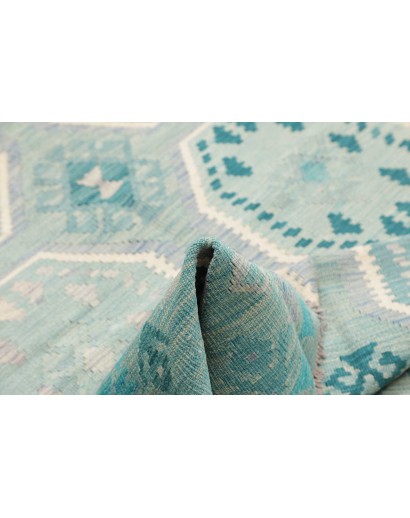 Tappeto Kilim Afghanistan beige blu 156x205