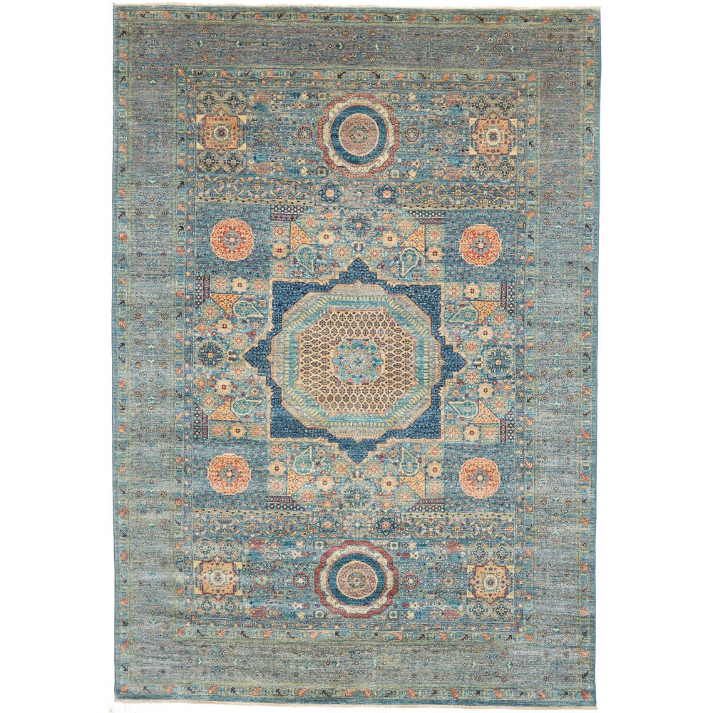 Tappeto Mamlouk Pakistan bianco grigio 209x300