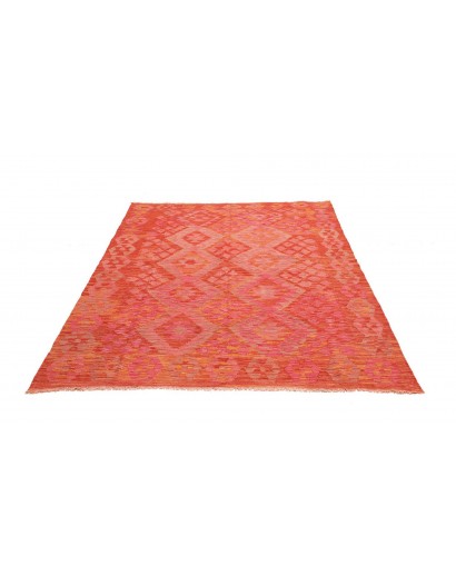 Tappeto Kilim Afghanistan rosso 158x209