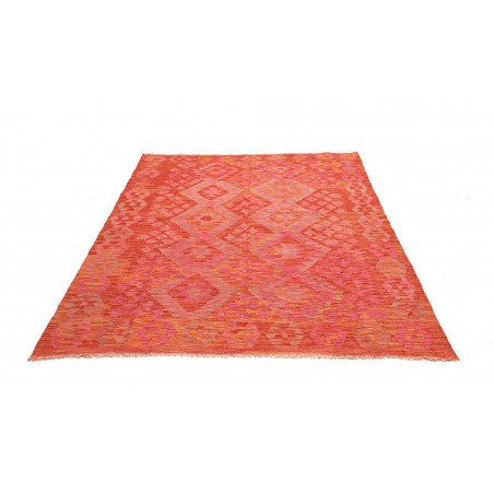 Tappeto Kilim Afghanistan rosso 158x209