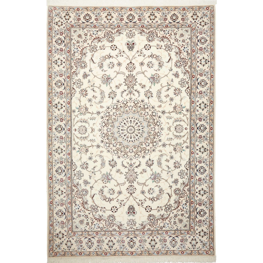 Tappeto Nain 9La Persia bianco grigio 208x312 Tappeto Nain 9La Persia bianco grigio 208x312