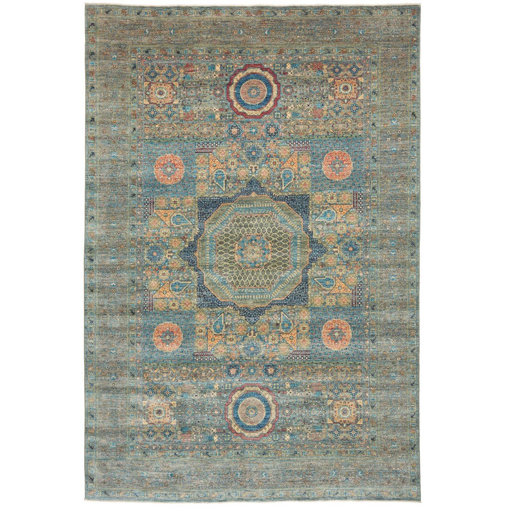 Tappeto Mamlouk Pakistan bianco grigio 210x307