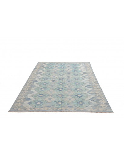 Tappeto Kilim Afghanistan beige bianco 157x202