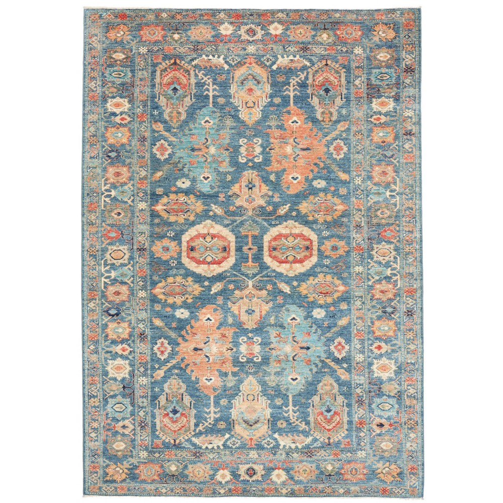 Tappeto Kazak Fine Pakistan azzurro grigio 203x300