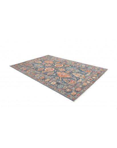 Tappeto Kazak Fine Pakistan azzurro grigio 203x300