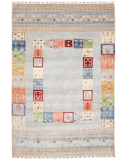 Tappeto Siva Pakistan beige grigio 205x301