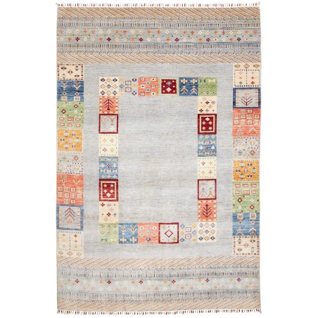 Tappeto Siva Pakistan beige grigio 205x301