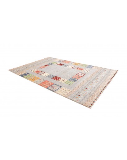 Tappeto Siva Pakistan beige grigio 205x301