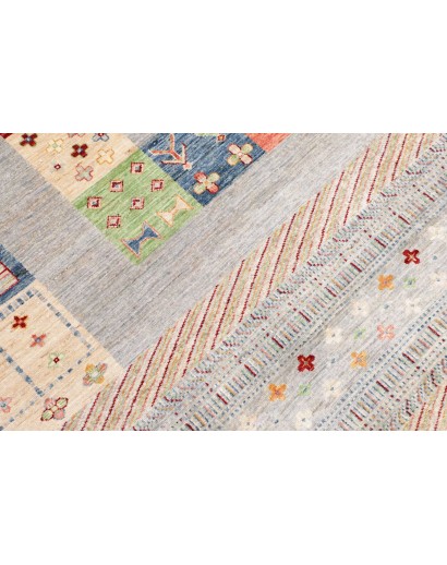 Tappeto Siva Pakistan beige grigio 205x301