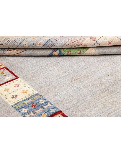 Tappeto Siva Pakistan beige grigio 205x301