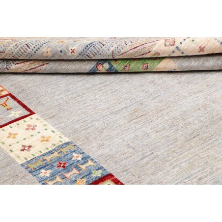 Tappeto Siva Pakistan beige grigio 205x301
