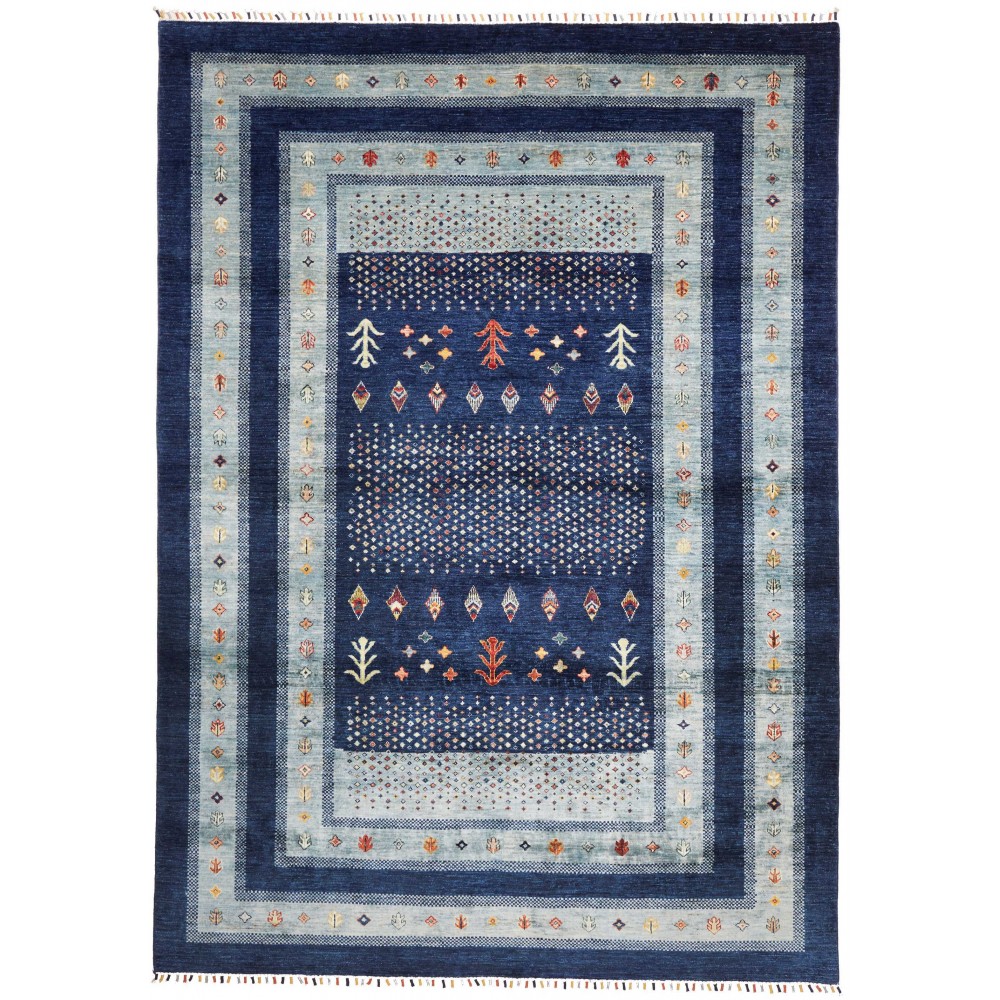 Tappeto Siva Pakistan beige azzurro 209x294