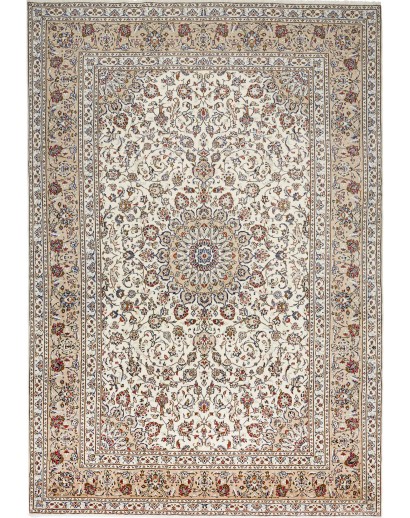 Tappeto Kashan Persia bianco grigio 240x348