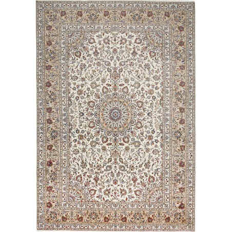 Tappeto Kashan Persia bianco grigio 240x348