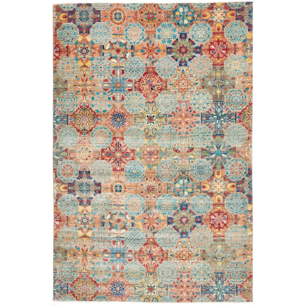 Tappeto Shahi Fine Pakistan marrone azzurro 199x295