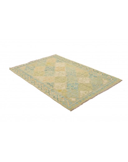 Tappeto Kilim Afghanistan marrone verde 108x157