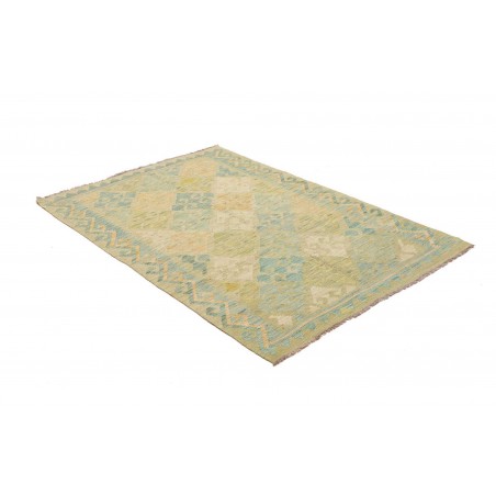 Tappeto Kilim Afghanistan marrone verde 108x157