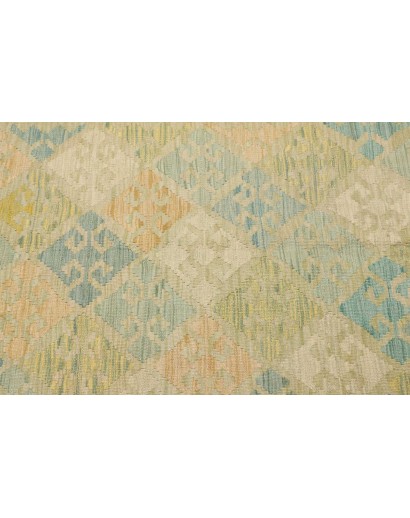 Tappeto Kilim Afghanistan marrone verde 108x157