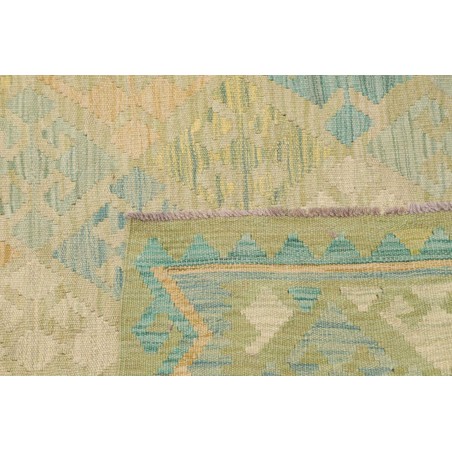 Tappeto Kilim Afghanistan marrone verde 108x157