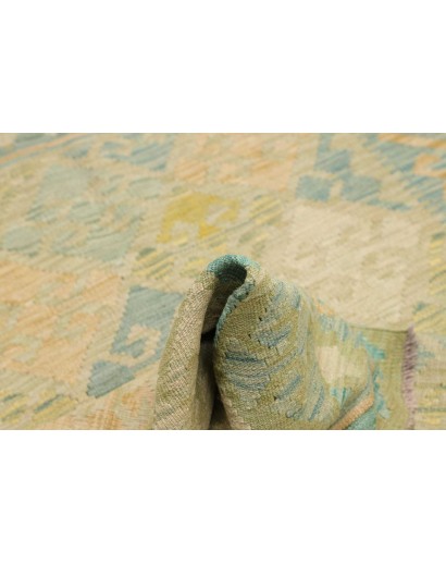 Tappeto Kilim Afghanistan marrone verde 108x157