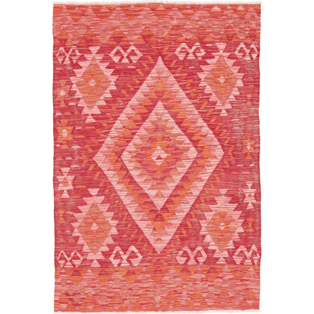 Tappeto Kilim Afghanistan rosso marrone 107x160