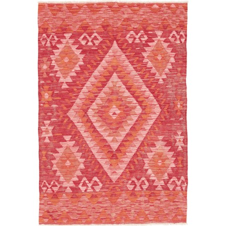Tappeto Kilim Afghanistan rosso marrone 107x160