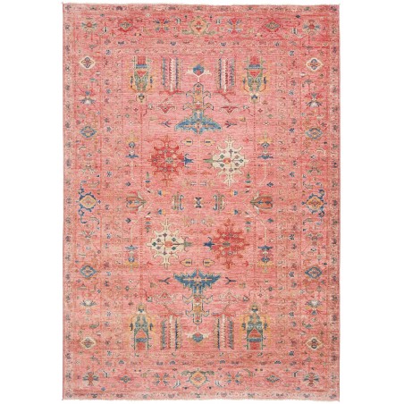 Tappeto Kazak Fine Pakistan arancione azzurro 205x293