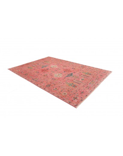 Tappeto Kazak Fine Pakistan arancione azzurro 205x293