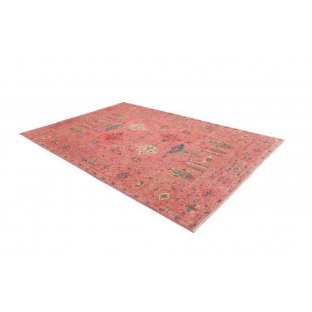 Tappeto Kazak Fine Pakistan arancione azzurro 205x293