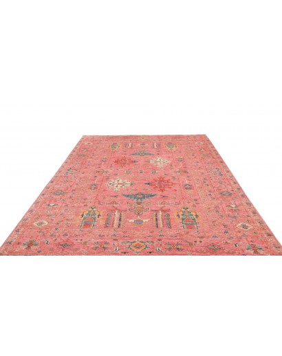 Tappeto Kazak Fine Pakistan arancione azzurro 205x293