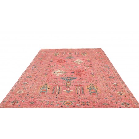 Tappeto Kazak Fine Pakistan arancione azzurro 205x293