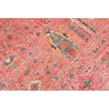 Tappeto Kazak Fine Pakistan arancione azzurro 205x293