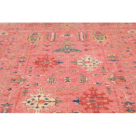 Tappeto Kazak Fine Pakistan arancione azzurro 205x293