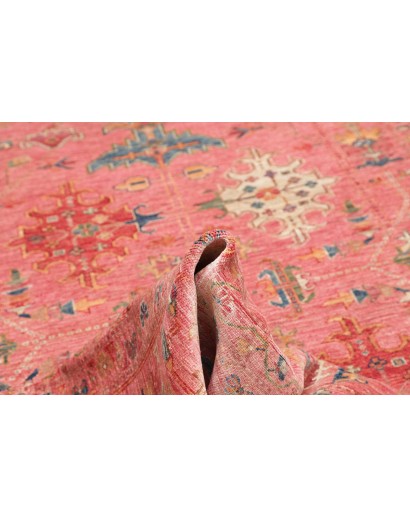 Tappeto Kazak Fine Pakistan arancione azzurro 205x293