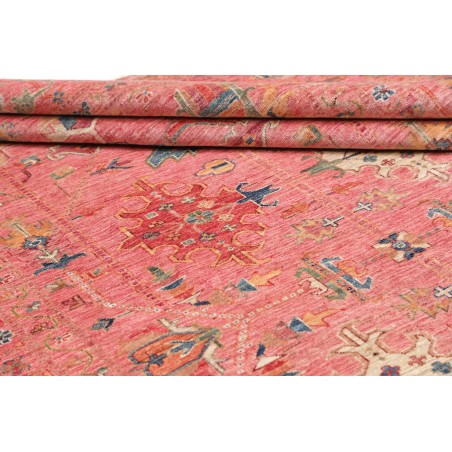 Tappeto Kazak Fine Pakistan arancione azzurro 205x293