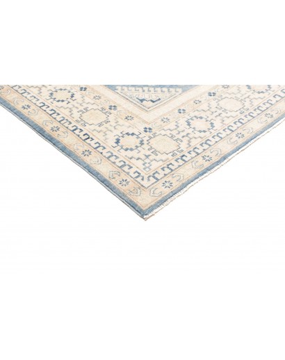 Tappeto Kazak Afghanistan bianco azzurro 185x266