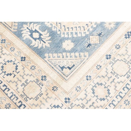 Tappeto Kazak Afghanistan bianco azzurro 185x266